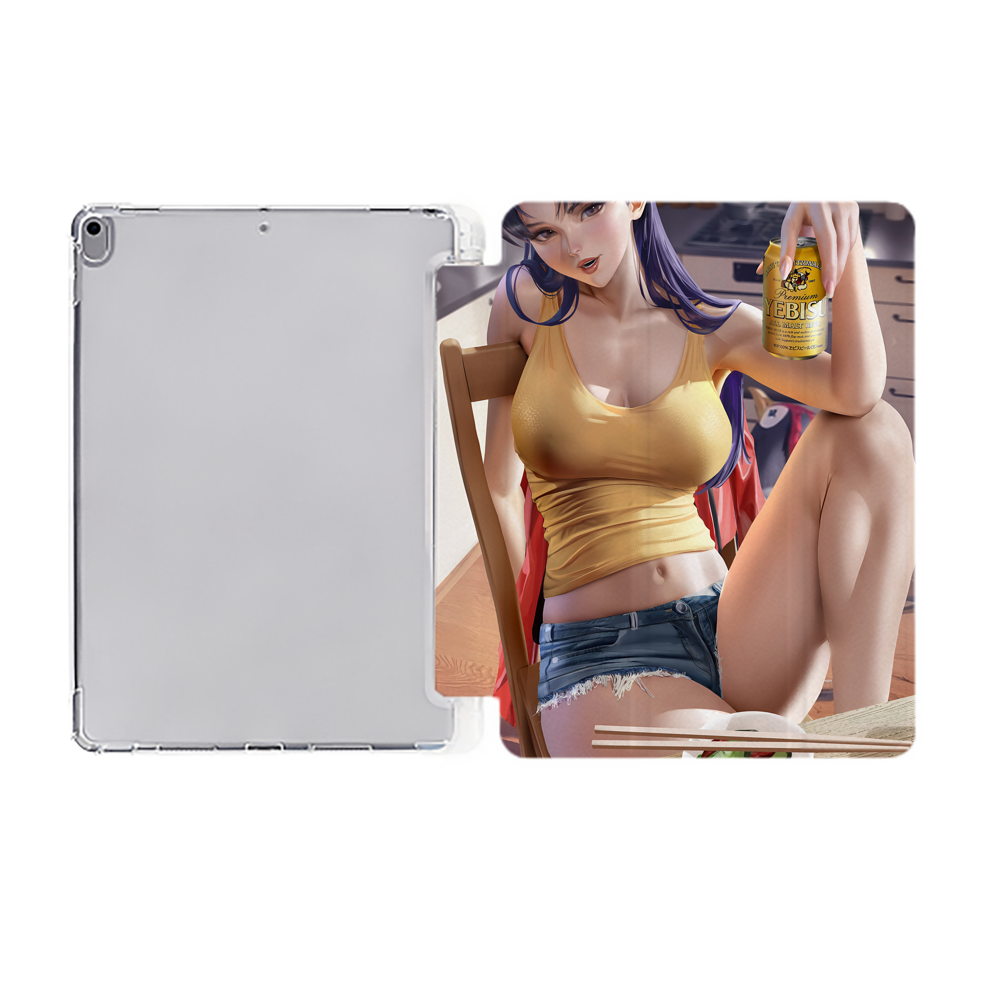 （画像用） EVA 新世紀エヴァンゲリオン IPad ケース ペン収納付き 三つ折りスタンド PUレザー×シリコン 対応機種9.5/10.5/10.9インチ